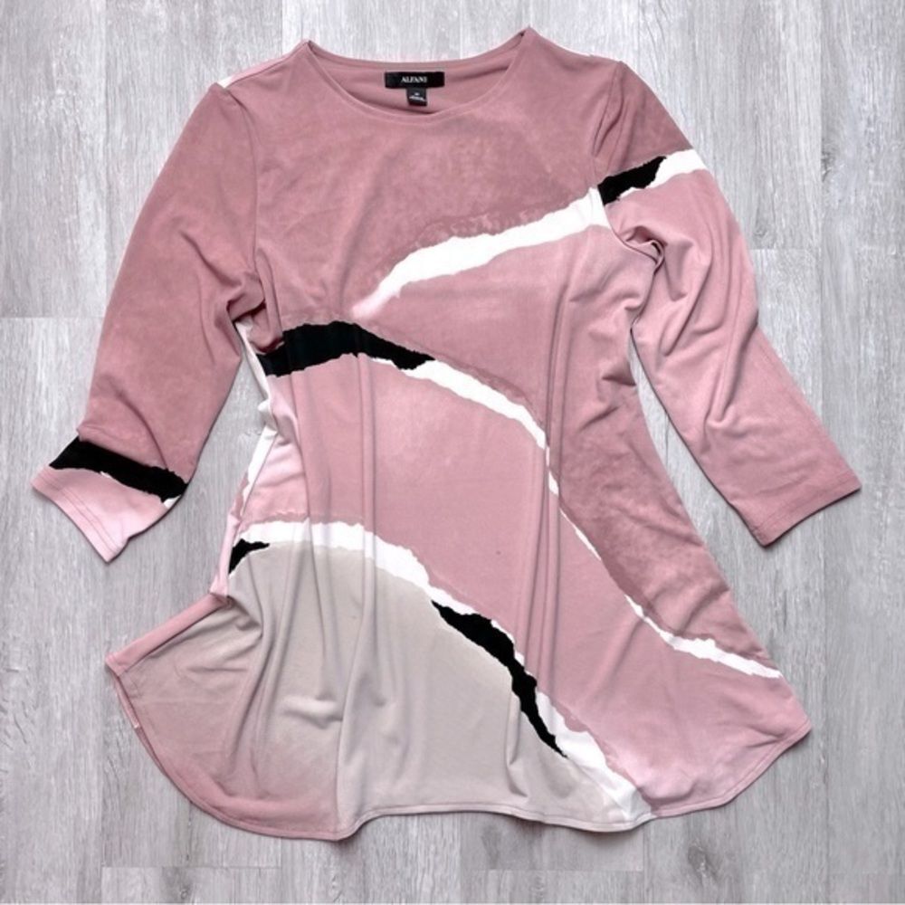 Pink Abstract Tunic Top
